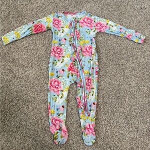 Posh Peanut Pink and Yellow Floral Footie